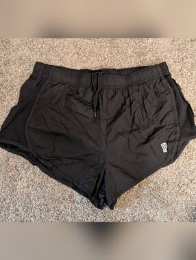 🌼 PINK Victoria's Secret Black Ultimate Shorts with Elastic Waist EUC Size L